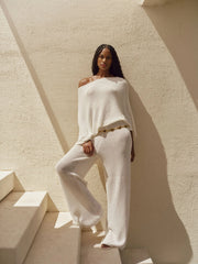 Belize Pant Open Knit - Ivory