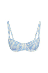 Sorrento Top - Sky Gingham