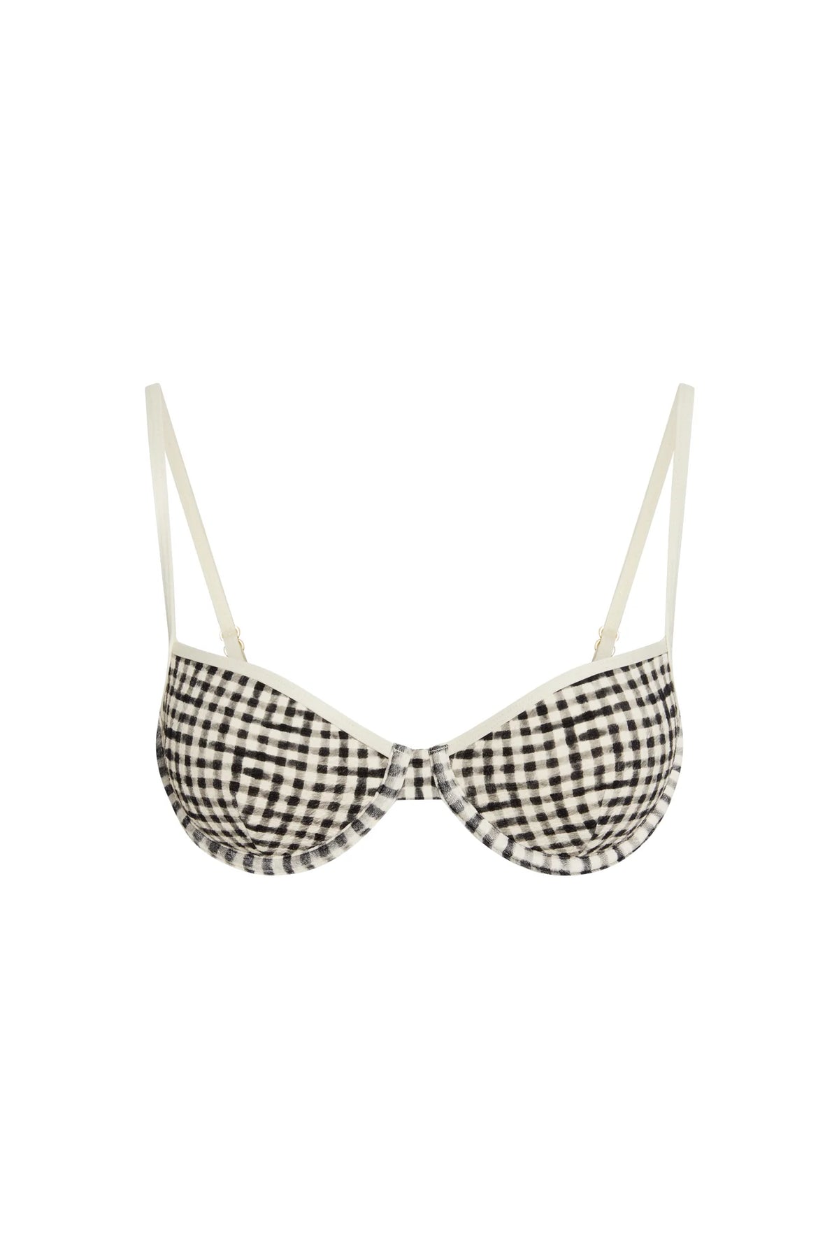 Capri Top Colorblock - Black Gingham