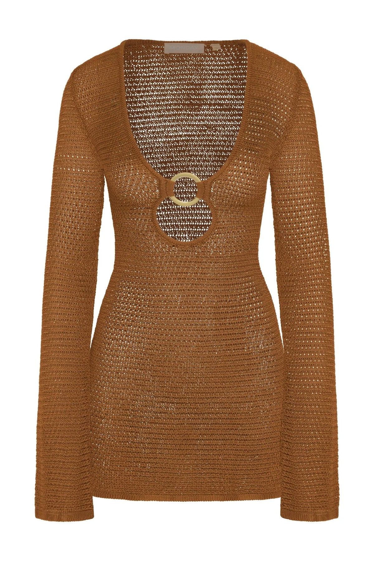Montego Mini Dress - Caramel Treble Knit