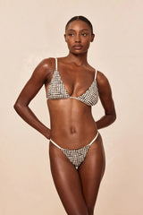 Barbados Top - Black Gingham