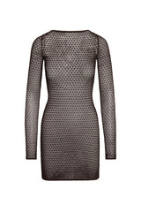 Bodrum Mini Dress - Espresso Lace Crochet
