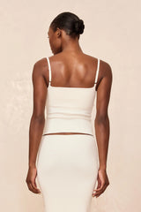 Provence Top - Ivory Knit Rib