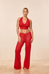 Belize Knit Pant - Chili Pepper Lace Crochet