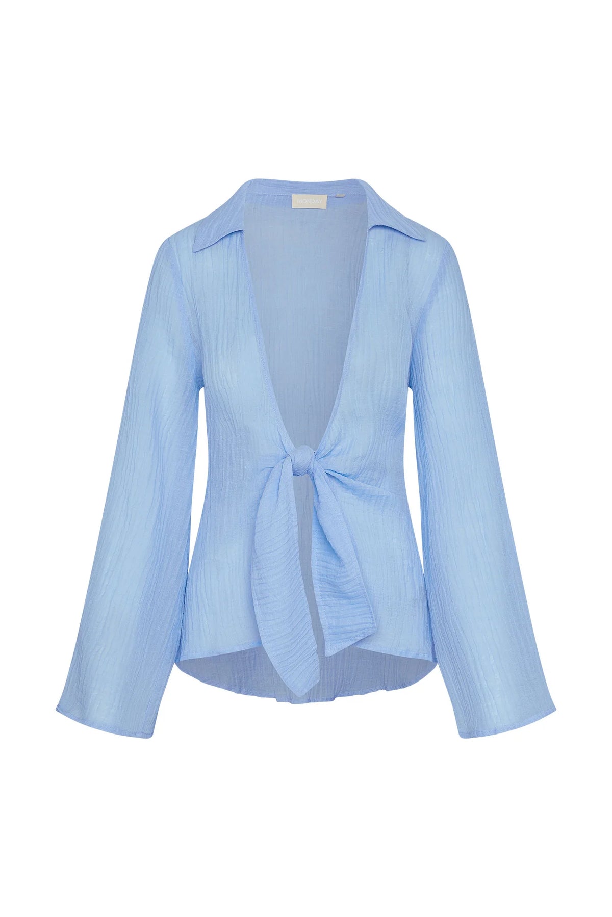 Grenada Tunic - Sky Crinkle Linen