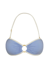 Costa Rica Top - Azure/Ivory