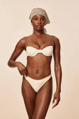 Capri Top Color Block - Ivory/Caramel