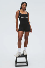 Zion Romper - Black/Ivory