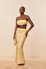 Fontelina Linen Skirt - Honey