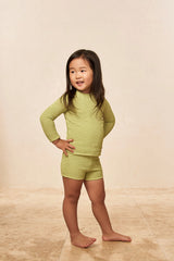 Bondi Rashguard Kids - Avocado Crinkle