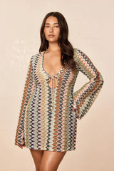 Montego Mini Tie Dress - Porto Cervo Multi