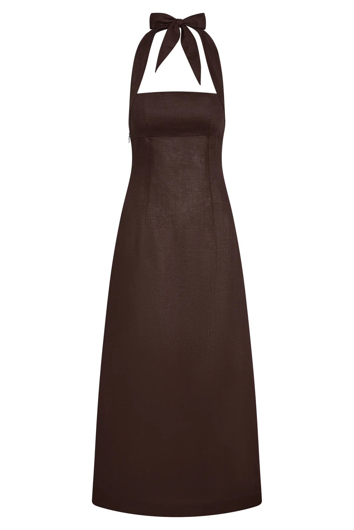 Montserrat Dress - Espresso Linen