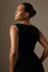 Tash Tank Long - Black Lightweight Rib