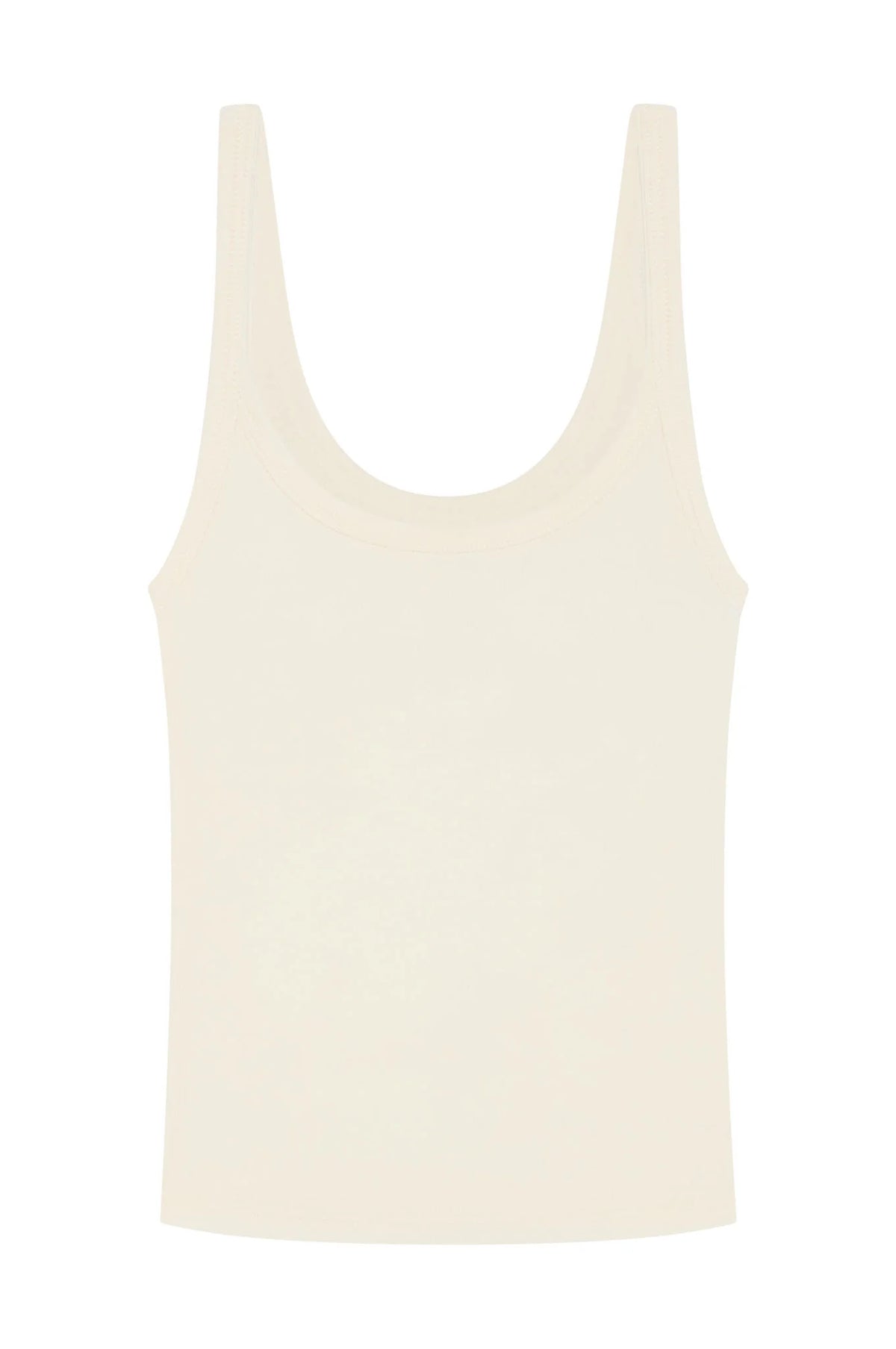 Devin Tank Long - Ivory Lightweight Rib