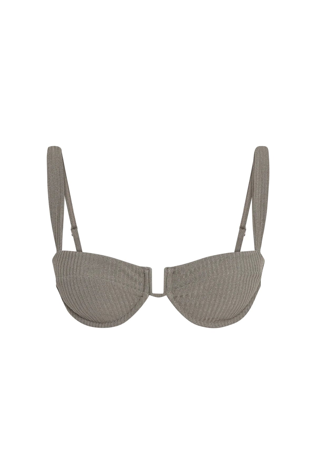 Cala Roja Top - Steel Lurex Rib