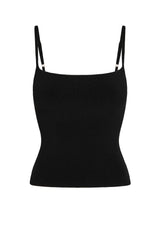 Provence Top - Black Knit Rib