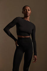 Hayworth Long Sleeve - Black Lightweight Rib