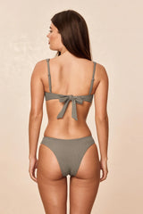 Cala Roja Top - Steel Lurex Rib