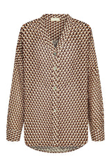Barcelona Tunic - Husk Geo Crinkle Linen