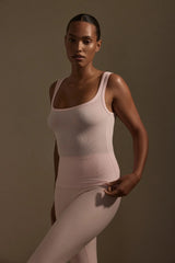 Tash Tank Long - Powder Pink Lightweight Rib