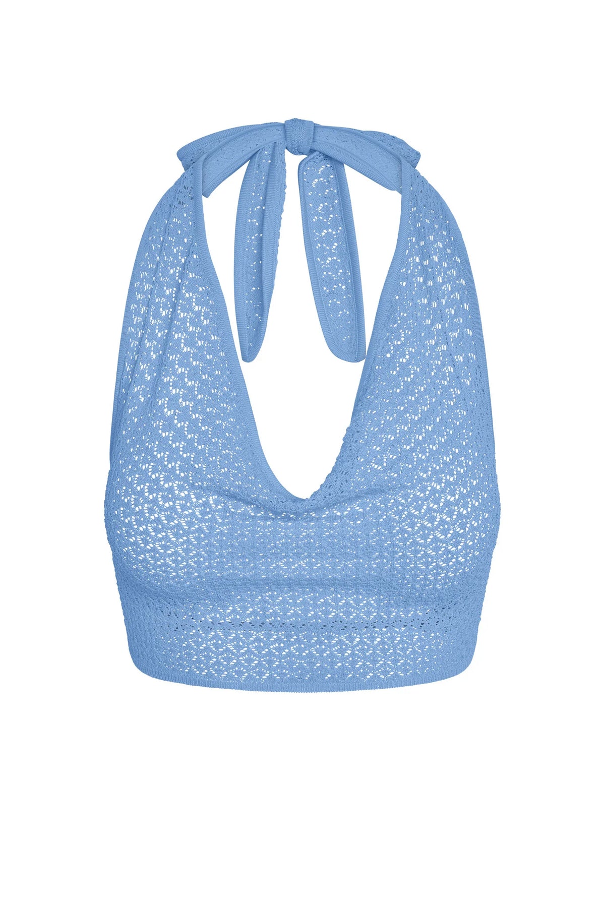 Bula Cowl Neck Top - Azure Lace Crochet