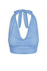 Bula Cowl Neck Top - Azure Lace Crochet