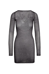 Bodrum Mini Dress - Black Lace Crochet
