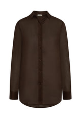 Fiji Tunic - Espresso Cotton Voile