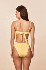 Capri Color Block Top - Meyer/Ivory