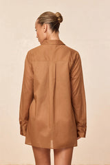 Fiji Tunic - Caramel Cotton Voile