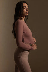 Hayworth Long Sleeve - Mauve Lightweight Rib