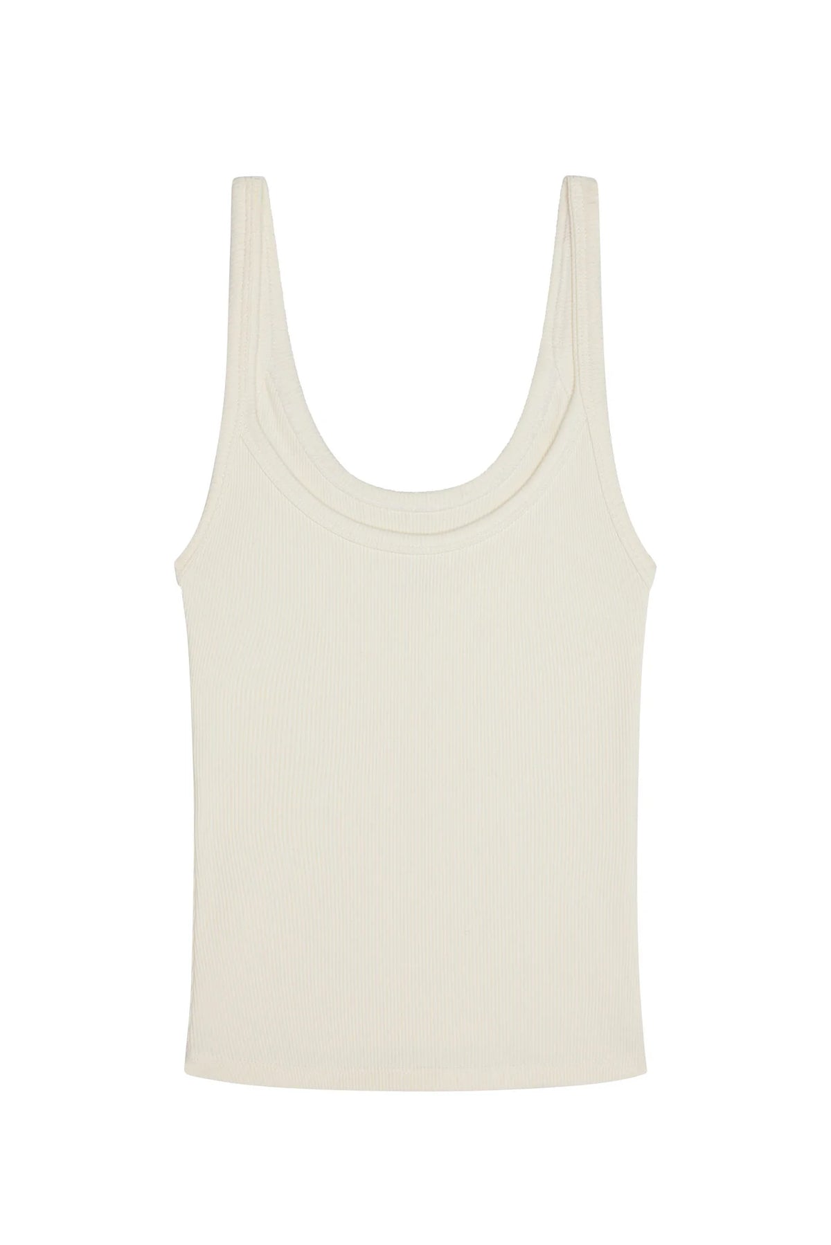 Devin Tank Long - Ivory Rib