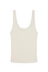Devin Tank Long - Ivory Rib