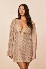 Montego Mini Tie Dress - Porto Cervo Gold