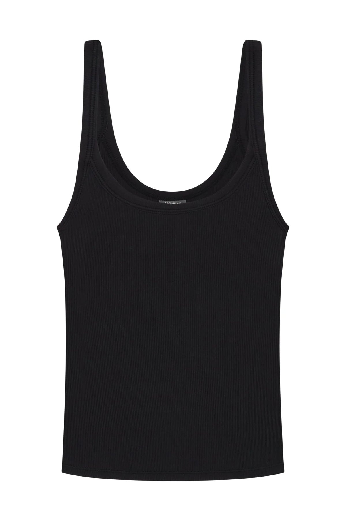 Devin Tank Long - Black Lightweight Rib