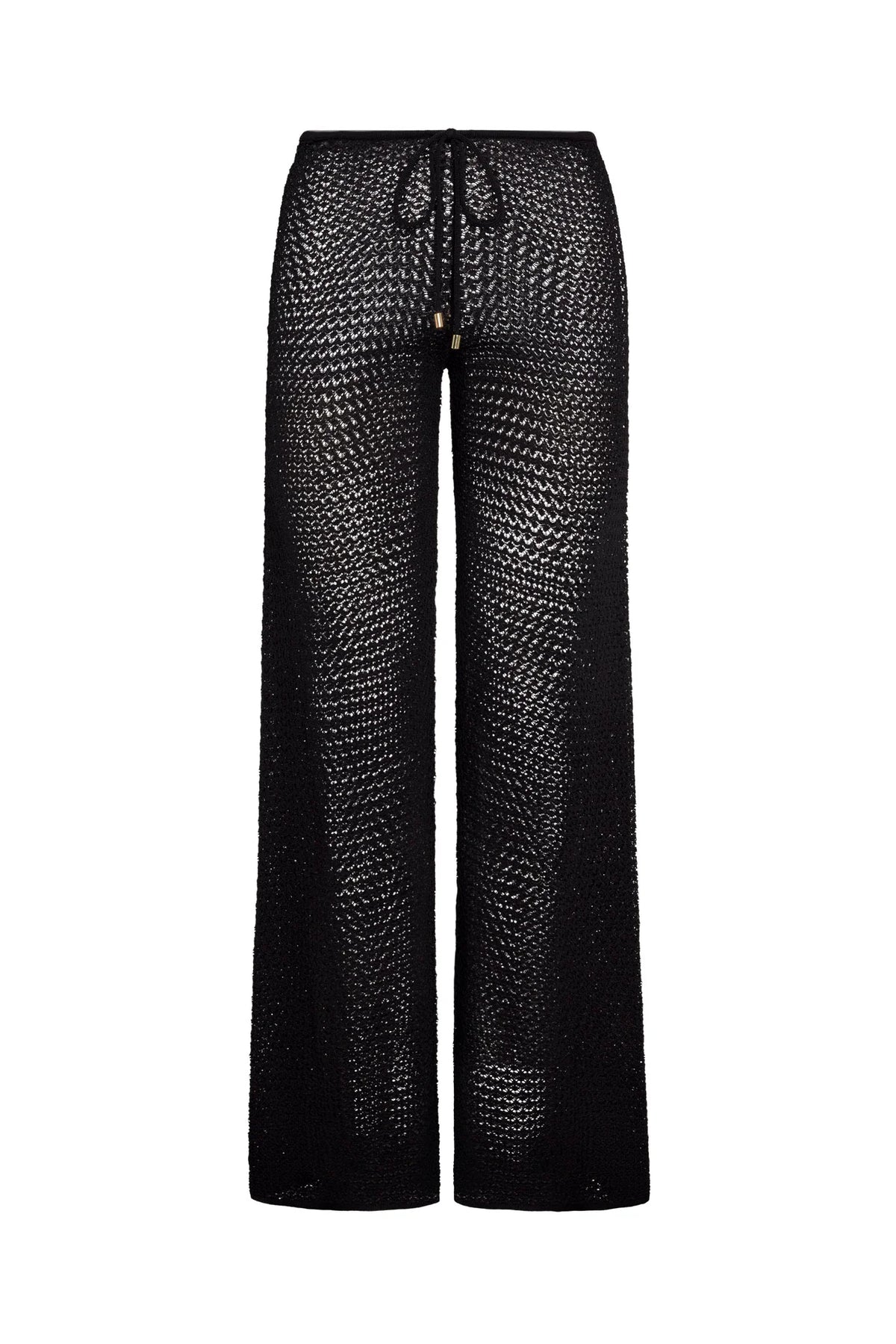 Belize Knit Pant - Black Lace Crochet