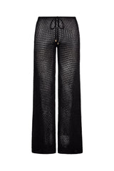 Belize Knit Pant - Black Lace Crochet