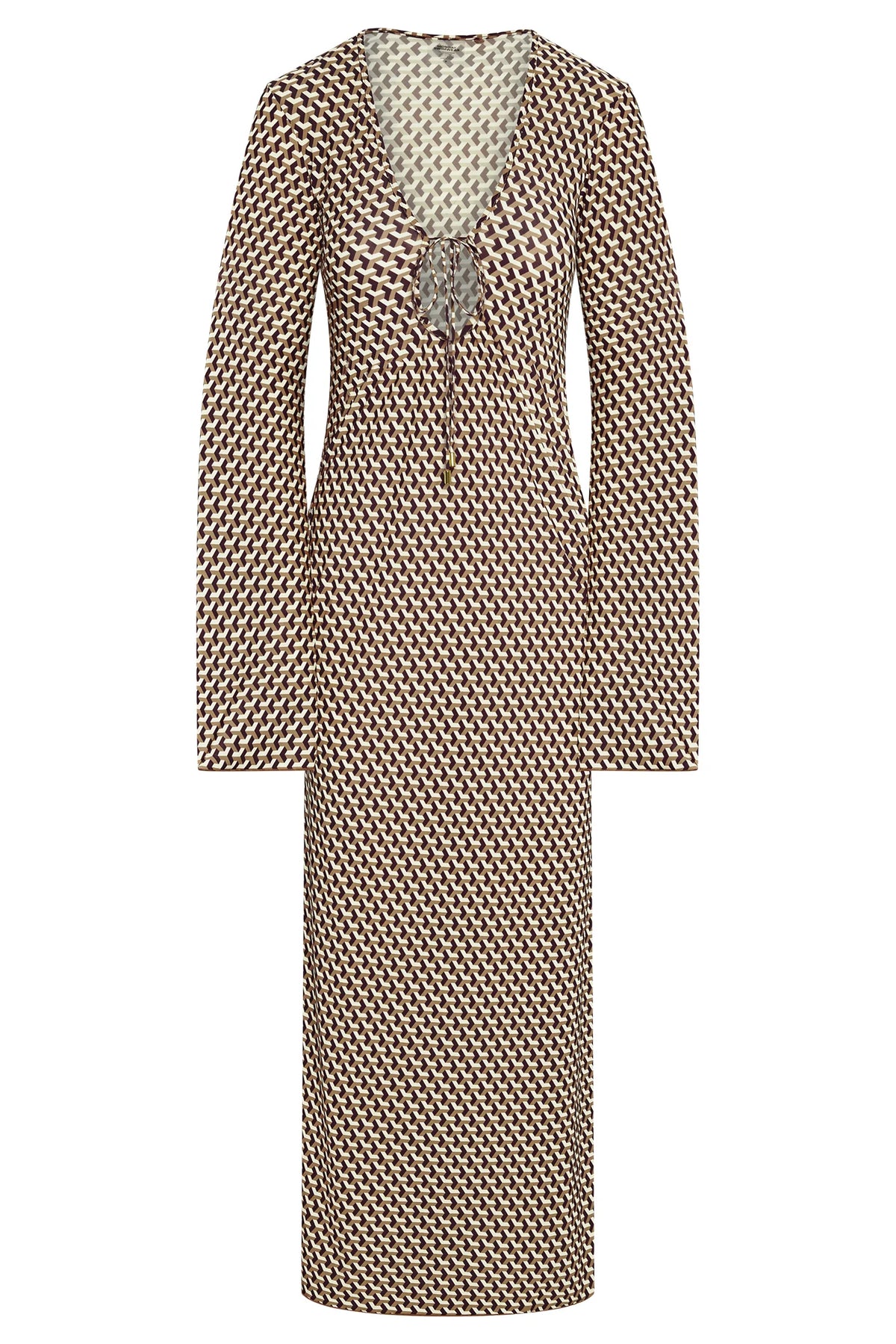 Marabella Kaftan - Husk Geo Tissue Jersey