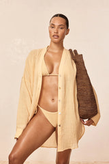 Barcelona Tunic - Raffia Crinkle Linen