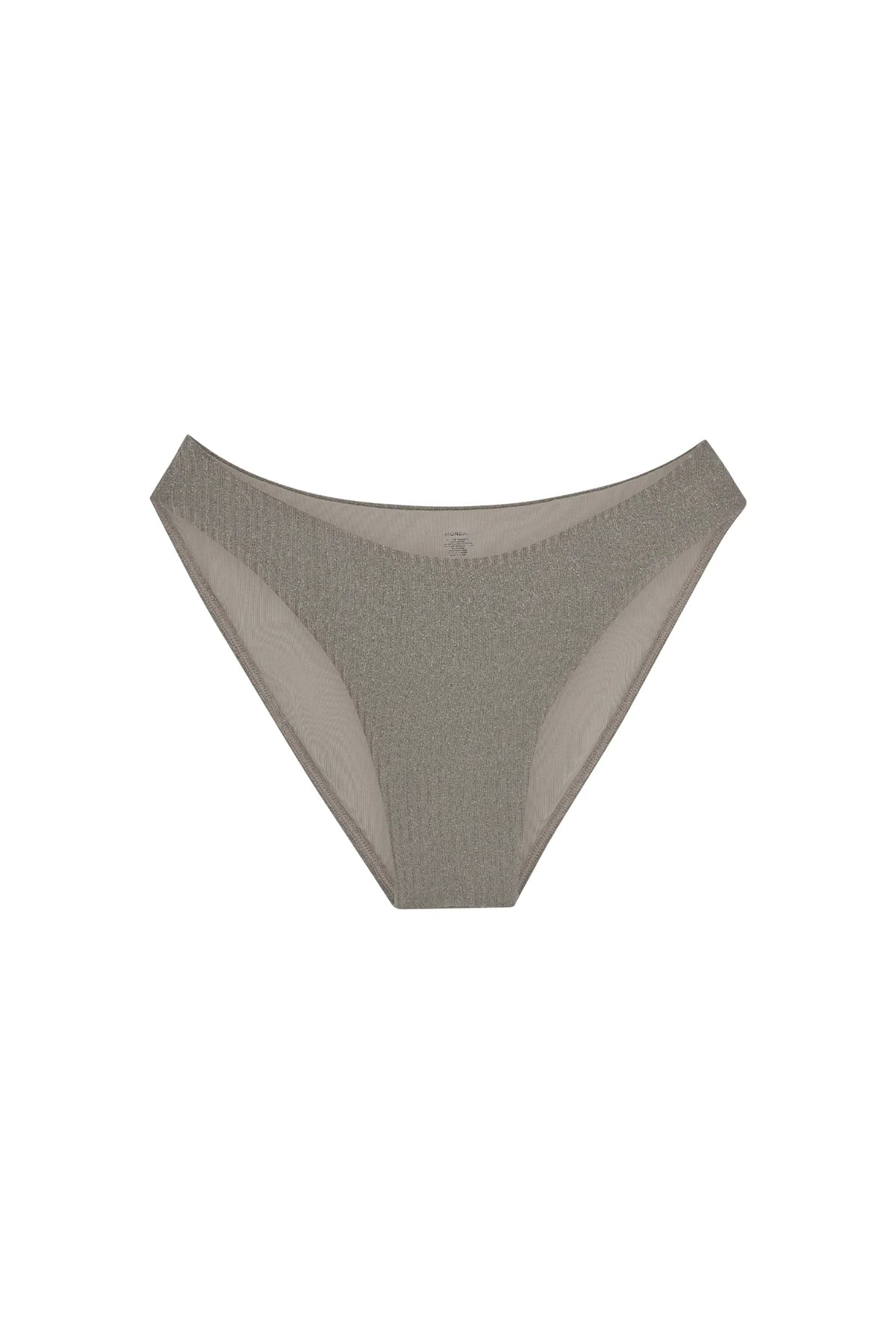 Seychelles Bottom - Steel Lurex Rib (Modest Coverage)
