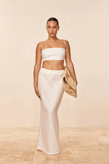 Fontelina Linen Skirt - White
