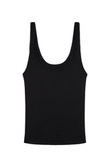 Devin Tank Long - Black Rib