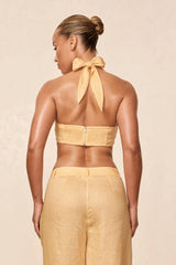 Montserrat Top - Raffia Linen