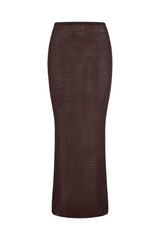 Fitted Fontelina Skirt - Espresso Treble Knit
