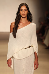 Dominica Poncho Open Knit - Ivory