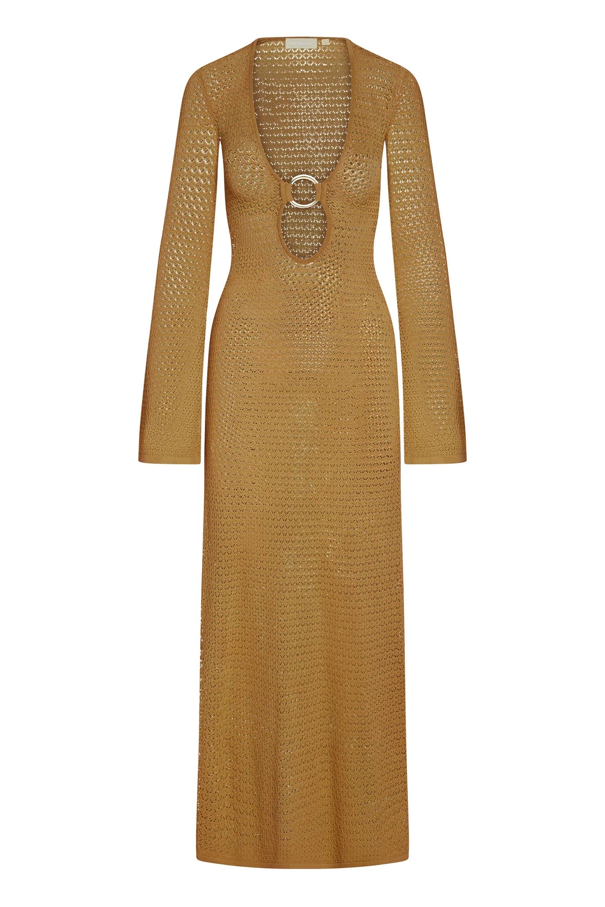 Montego Dress - Antique Gold Lurex Lace Crochet