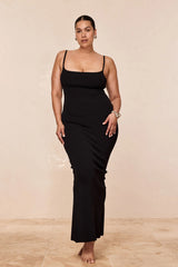 Provence Dress - Black Knit Rib