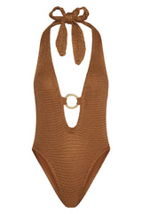 Montego Bodysuit - Caramel Treble Knit