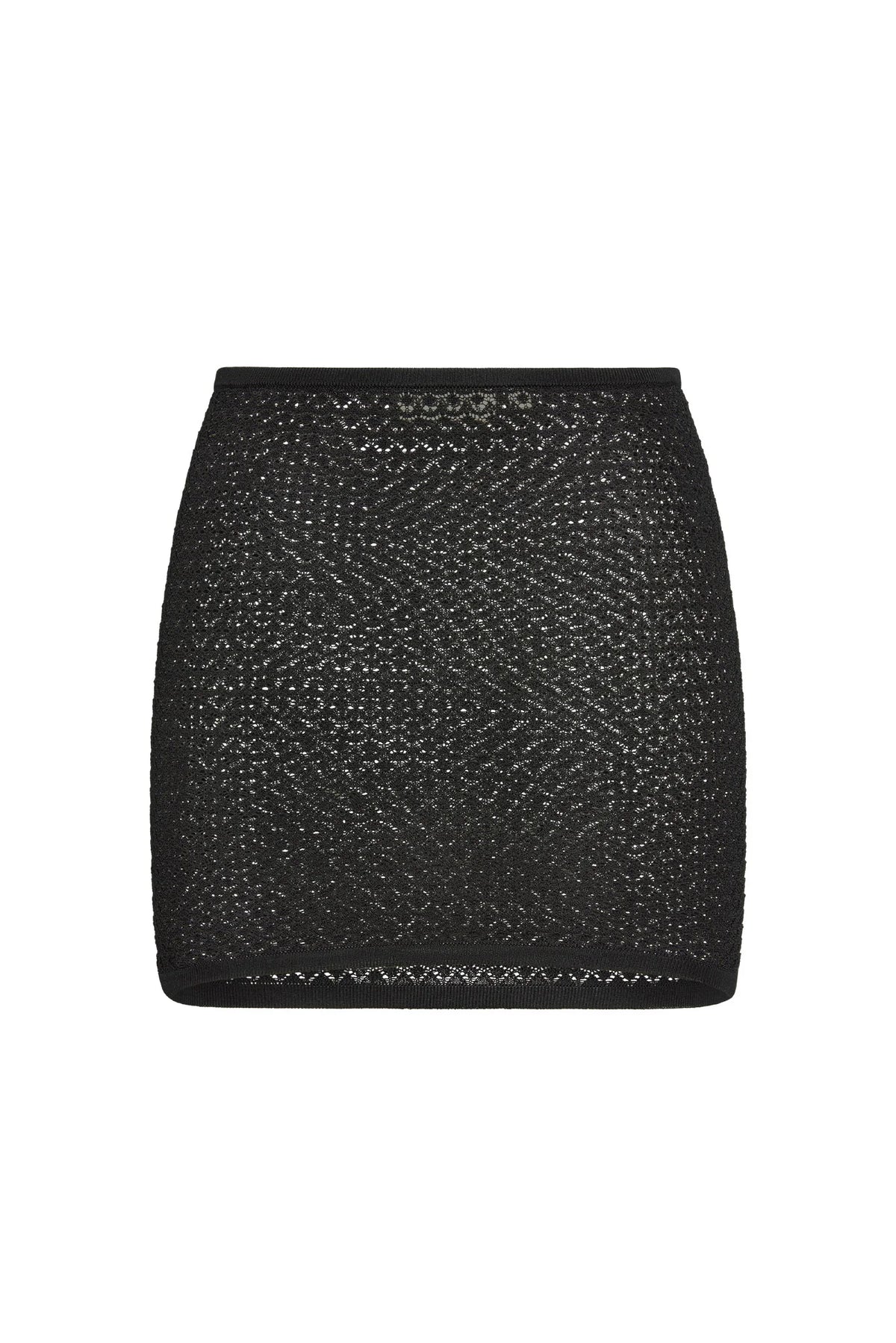 Cartagena Micro Skirt - Black Lace Crochet
