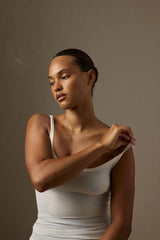 Devin Tank Long - Ivory Lightweight Rib